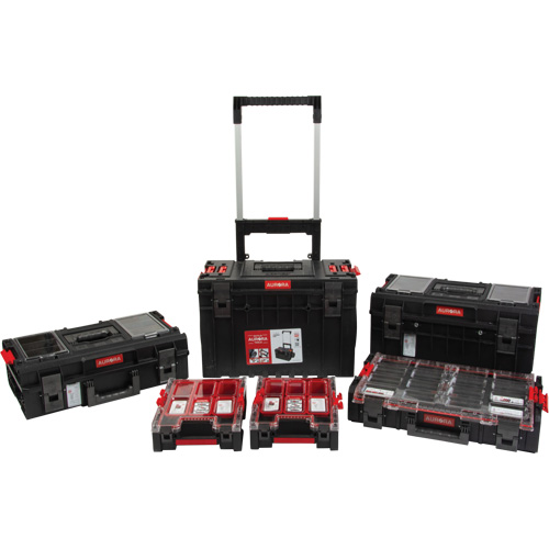 5-Piece Arx&reg; Rolling Toolbox Base Set, 25-1/5" x 19" x 54-3/5", Black Oxymax Inc