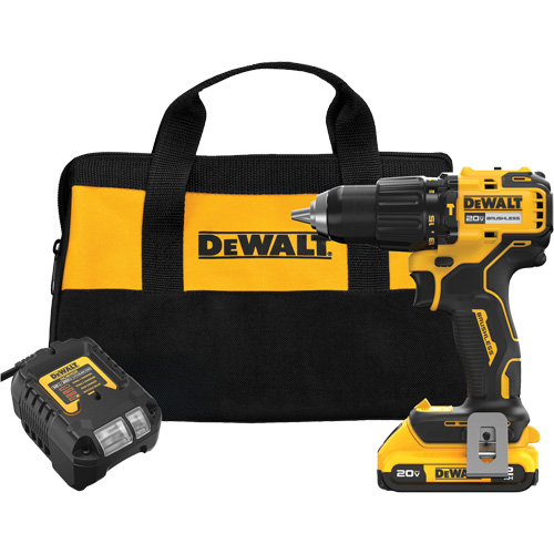 MAX* Brushless Cordless Hammer Drill Kit, Lithium-Ion, 20 V, 1/2" Chuck Oxymax Inc