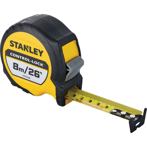 CONTROL-LOCK Tape Measure, 25 mm x 26'/8 m, Imperial & Metric Graduations Oxymax Inc