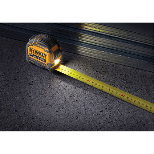 TOUGHSERIES Lighted Tape Measure, 26'/8 m, Imperial & Metric Graduations Oxymax Inc