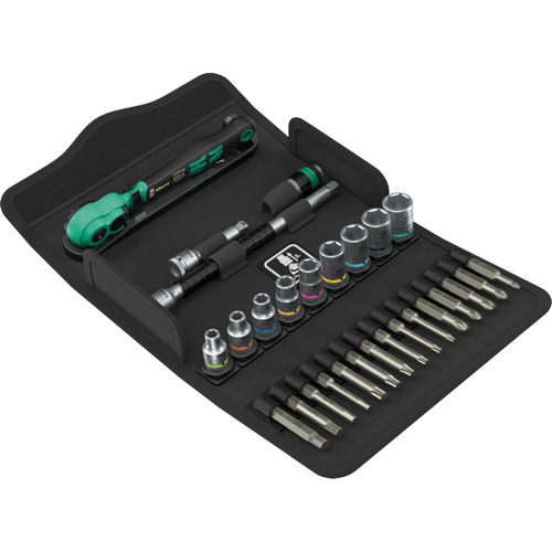 SA 14 Zyklop Comfort Ratchet Set with Reversing Lever, 28 Pcs, 1/4" Drive Size Oxymax Inc