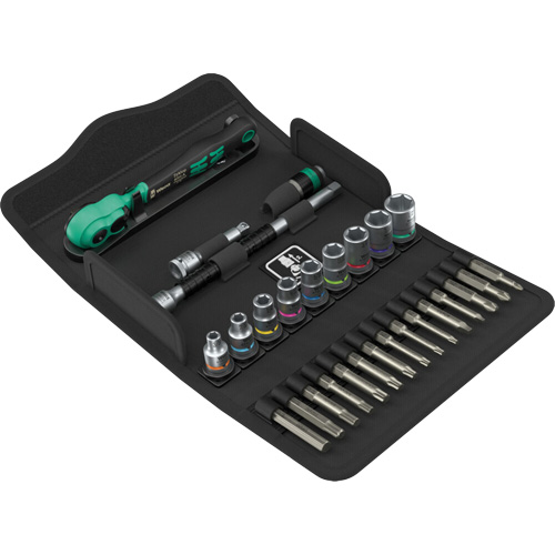 Jeu de cl&eacute; &agrave; cliquet SA 15 Zyklop Comfort avec levier dinversion, 28 Mcx, Prise de 1/4" Oxymax Inc