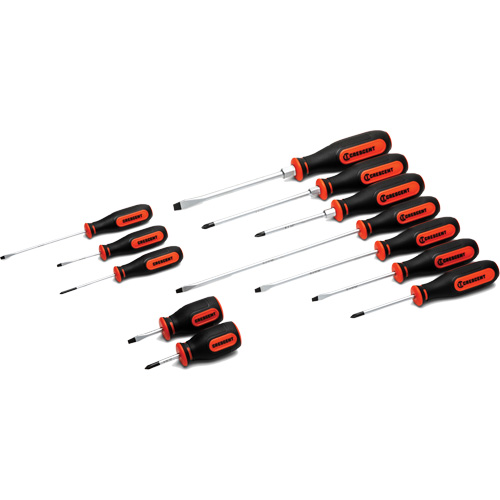 Dual Material Screwdriver Set, 12 Pcs. Oxymax Inc