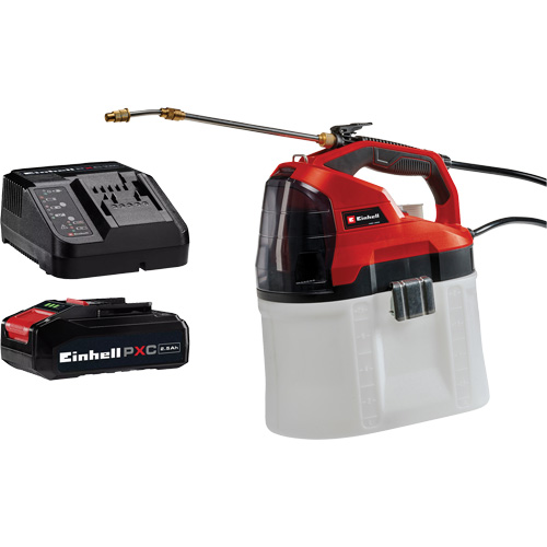 Pulv&eacute;risateur de produits chimiques sans fil 18V avec batterie 2,5 Ah et ensemble de d&eacute;part de chargeur, 253,6 oz (7,5 L) Oxymax Inc