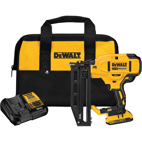 XR&reg; 16 GA Cordless Straight Finish Nailer Kit, 20 V, Lithium-Ion Oxymax Inc