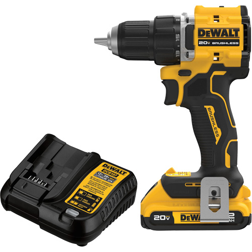 Ensemble visseuse-perceuse sans fil et sans balai ATOMIC COMPACT SERIES, Lithium-ion, 20 V, Mandrin 1/2" Oxymax Inc