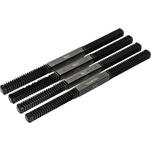 4-Piece Thread Restoring File Set, Square, 9" Oxymax Inc