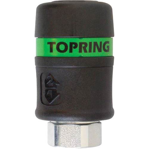 Raccord rapide TOPQUIK Ultraflo 7,8 mm, Composite en polyester, 3/8", NPT femelle, 174 PSI Oxymax Inc