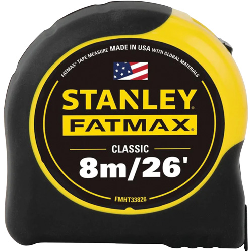 Ruban &agrave; mesurer FATMAX, 1-1/4" x 26'/8 m, Marques de goujon Imp&eacute;rial & m&eacute;trique Oxymax Inc