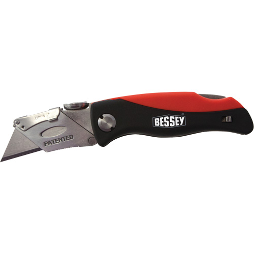 Folding Utility Knife, 2-3/8" Blade, Plastic/Cushion Handle Oxymax Inc