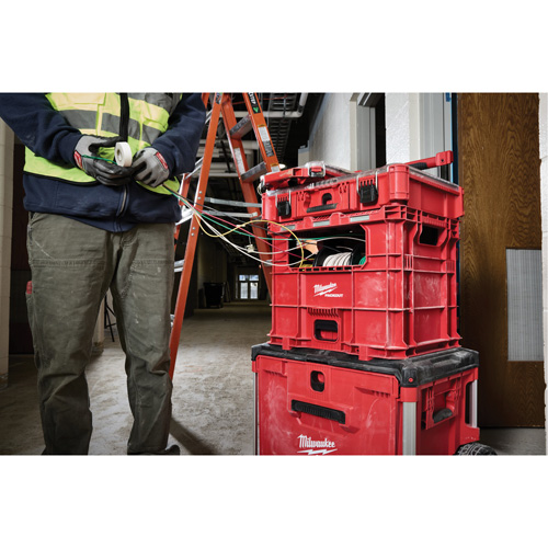 Bac distributeur de fils XL PACKOUT, 15-3/4" x 18-5/8" x 15", Noir/Rouge Oxymax Inc