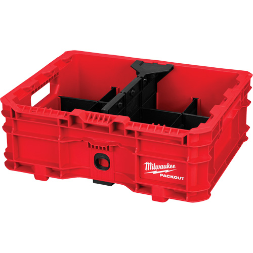 Bac &agrave; profil bas PACKOUT, 15" x 18-5/8" x 6-5/8", Noir/Rouge Oxymax Inc