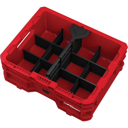 Bac &agrave; profil bas PACKOUT, 15" x 18-5/8" x 6-5/8", Noir/Rouge Oxymax Inc