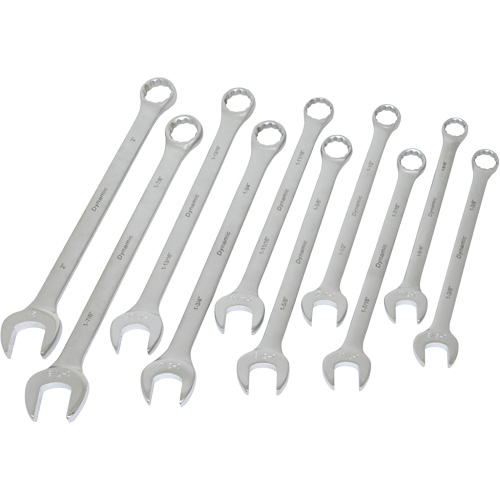 Contractor Series SAE Wrench Set, Combination, 10 Pieces, Imperial Oxymax Inc