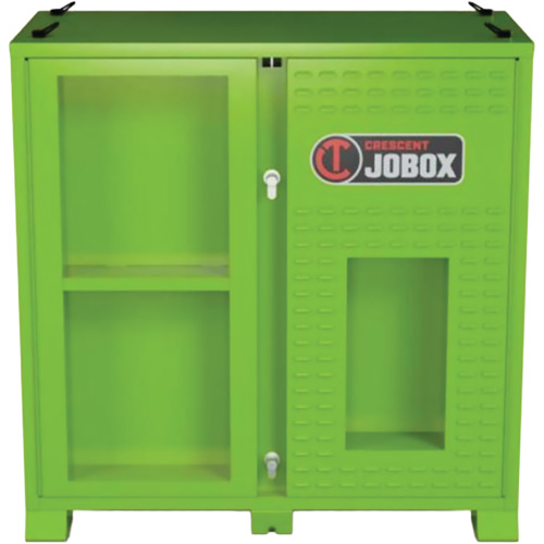 Armoire ventil&eacute;e pour le rangement d'&eacute;PI sur place, Acier, Vert lime haute visibilit&eacute; Oxymax Inc