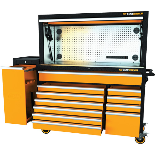 Jeu d'outils pour maître m&eacute;canicien MEGAMOD dans des plateaux en mousse modulaire de premi&egrave;re qualit&eacute; avec rangement pour les outils et l&eacute;quipement datelier, 1331 morcea Oxymax Inc