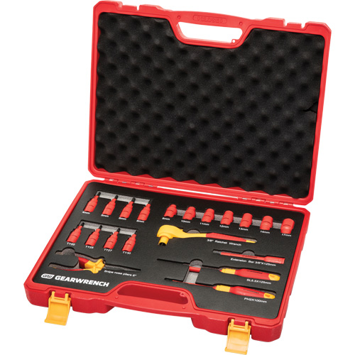 3/8" Drive VDE Insulated Tool Set, 1000 V, 20 Pcs Oxymax Inc