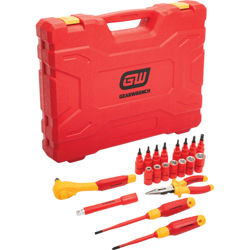 3/8" Drive VDE Insulated Tool Set, 1000 V, 20 Pcs Oxymax Inc