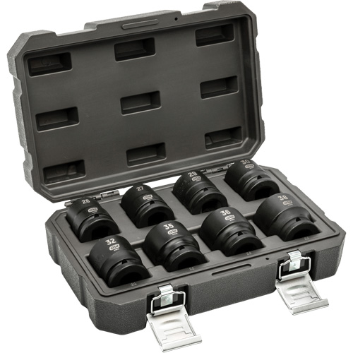 6-Point Metric Socket Set, 8 Pcs, Impact, 3/4" Drive Size Oxymax Inc