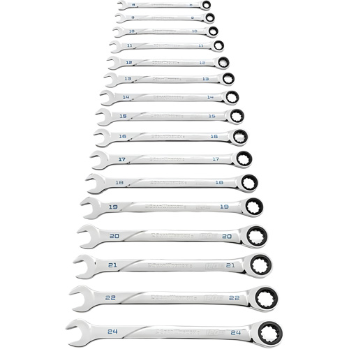 120XP Universal Spline XL Wrench Set, Ratcheting Combination, 16 Pieces, Metric Oxymax Inc