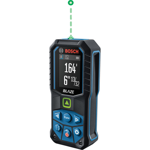 BLAZE Green Beam Laser Measure, 0' - 165' (0 m - 50.2 m) Range, Digital (Electronic) Oxymax Inc