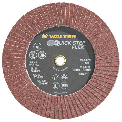 Disque &agrave; lamelles QUICK-STEP FLEX, 6" x Type 29, Grain 80, Oxyde d'aluminium Oxymax Inc