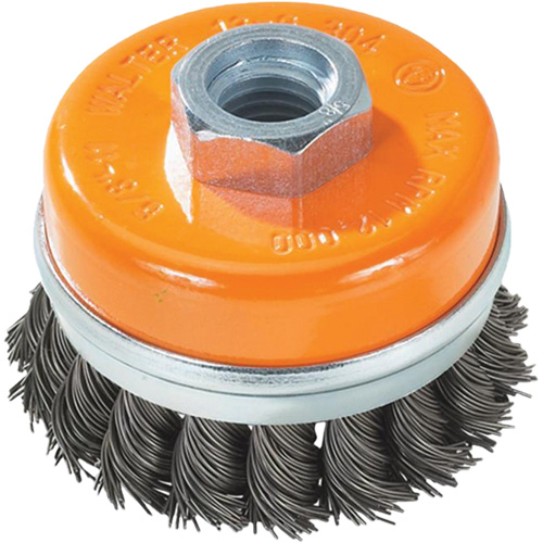 Knot-Twisted Wire Cup Brush, 5" Dia. x 5/8"-11 Arbor Oxymax Inc