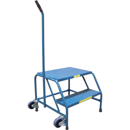 Escabeaux roulants Tilt-N-Roll, 2 marche(s), 24" l x 29" la x 19" h, Capacit&eacute; 300 lb Oxymax Inc