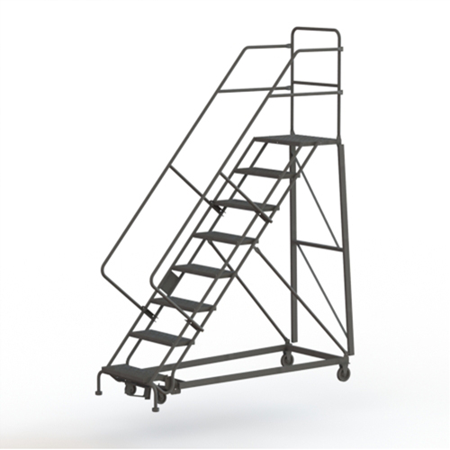 &eacute;chelles robustes en angle de s&eacute;curit&eacute;, 8 marches, Stri&eacute;, Inclinaison 50°, Hauteur 80" Oxymax Inc