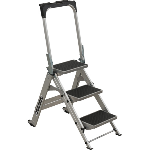 Tilt & Roll Step Stool Ladder, 3 Steps, 34" x 22" x 50.75" High Oxymax Inc
