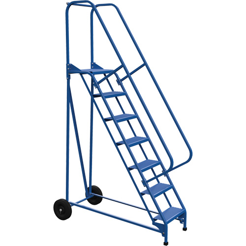 Roll-A-Fold Ladder, 7 Steps, Perforated, 70" High Oxymax Inc