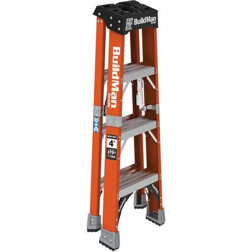 Step Ladder, 4', Fibreglass, 375 lbs. Capacity, Type 1AA Oxymax Inc