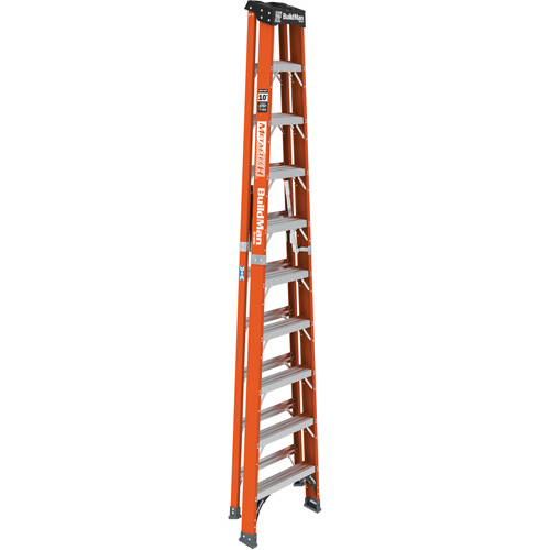 Step Ladder, 10', Fibreglass, 375 lbs. Capacity, Type 1AA Oxymax Inc