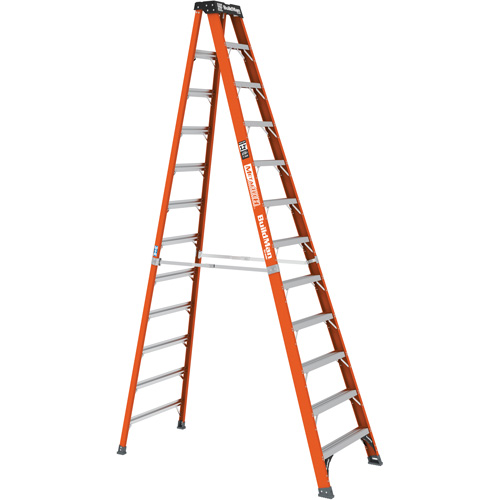 Step Ladder, 12', Fibreglass, 375 lbs. Capacity, Type 1AA Oxymax Inc