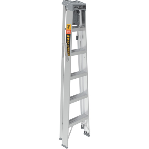 Step Ladder with Paint Tray, 6', Aluminum, 225 lbs. Capacity, Type 2 Oxymax Inc