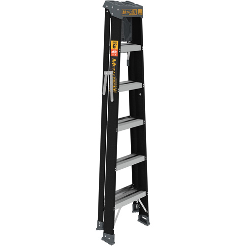 Step Ladder with Paint Tray, 6', Fibreglass, 250 lbs. Capacity, Type 1 Oxymax Inc