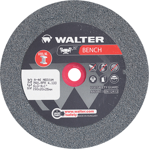 Bench Grinding Wheels, 6" x 3/4", 1" Arbor, 1 Oxymax Inc
