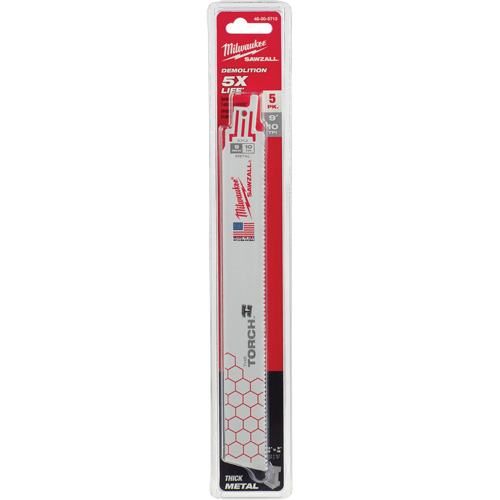 The Torch Sawzall&reg; Blades, Bi-Metal, 10 TPI, 9" L x 1" W Oxymax Inc