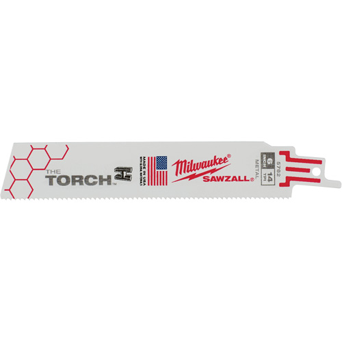The Torch Sawzall&reg; Blades, Bi-Metal, 14 TPI, 6" L x 1" W Oxymax Inc
