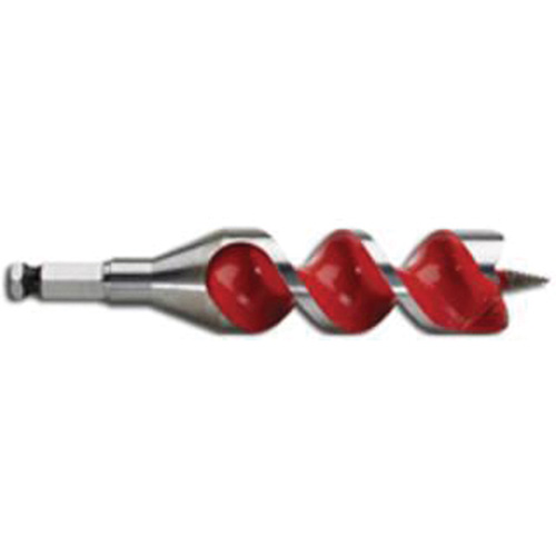 Ship Auger Drill Bit, 1-1/4 Diameter, 4" Flute, 7/16" Hex Shank Oxymax Inc