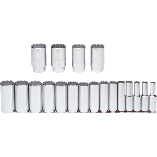 Jeu de douilles, 19 Mcx, Prise de 1/2", Profond Oxymax Inc