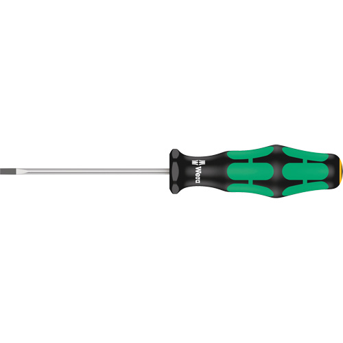 Slotted Screwdriver, 1/8" Tip, Round, 6-5/16" L, Plastic Handle Oxymax Inc
