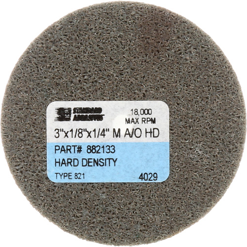 Disque unitaris&eacute; Standard Abrasives, 3" x 1/4", Arbre de 1/4", Grain de Fin, Oxyde d'aluminium Oxymax Inc