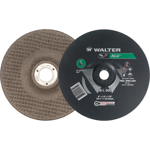 Aluminium Depressed Centre Grinding Wheels, 9" x 1/4", 7/8" Arbor, Type 27 Oxymax Inc