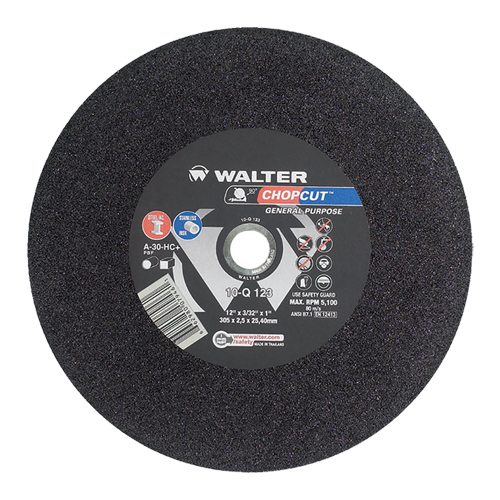 Chopcut Chop Saw Cut-Off Wheel, 12" x 3/32", 1" Arbor, Type 1, Aluminum Oxide, 5200 RPM Oxymax Inc