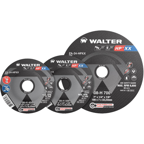 Meule HP XX, 4-1/2" x 1/4", Arbre 7/8", Type 27S Oxymax Inc