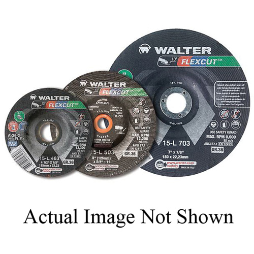 Meule FLEXCUT, 3", 36 Grain, Oxyde d'aluminium, 3/8", 20400 Tr/min, Type 29 Oxymax Inc