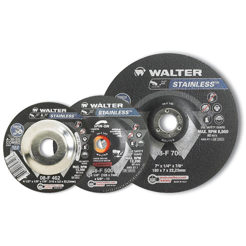 Disque pour meulage et tronçonnage STAINLESS, 4-1/2" x 1/4", Arbre de 5/8"-11, Type 28S, Oxyde d'aluminium, 13 300 Tr/min Oxymax Inc