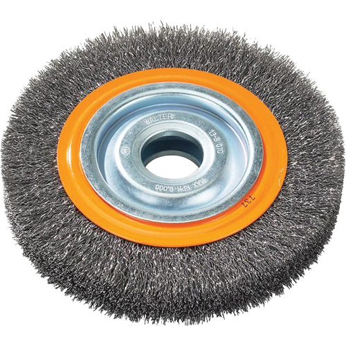 Brosses rotatives &agrave; fils torsad&eacute;s d'&eacute;tabli, 6" dia., Fils 0,0118", Arbre 1/2" - 1/4" Oxymax Inc