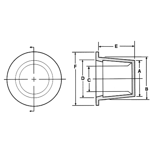 Plastic End Cap, 1/2" Dia. Oxymax Inc